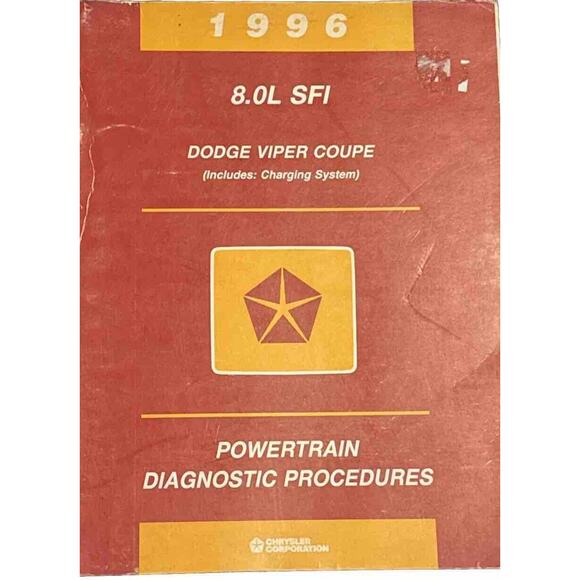 1996 Dodge Viper Coupe 8.0 L SFI Power train Diagnostic Manual Charging System - Picture 1 of 8